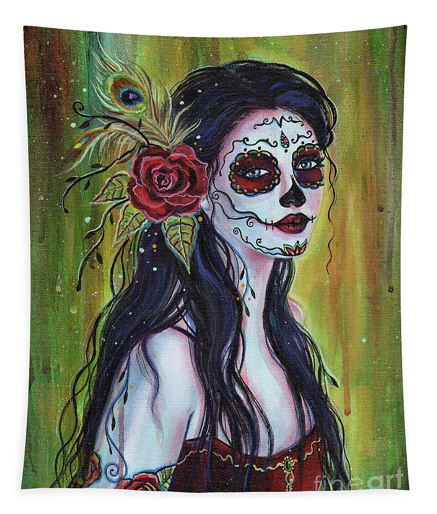 US Vendeur-Décoration Dia de Muertos Mexique day of dead Wall Hanging Tapestry